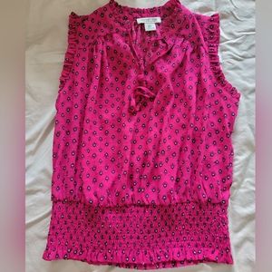 Women's  S dark pink Rachel Roe top with wide wasit band